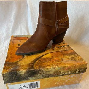 Bronx Booties- Camel Burnish Leather